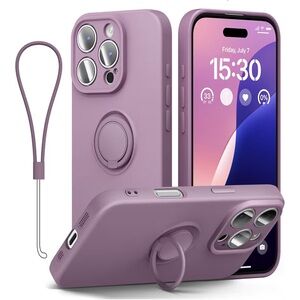 Purple Phone Case with Ring Holder